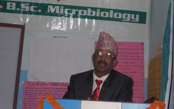 Addressing Closing Remarkas from NATCM Nepal after completion of ISO 22K Birat Multiple College 3 March 2018 ISO 22000 in Nepal